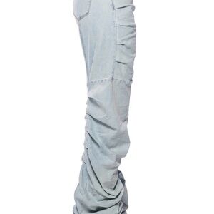 AKIRA Light Blue Ruched Jeans